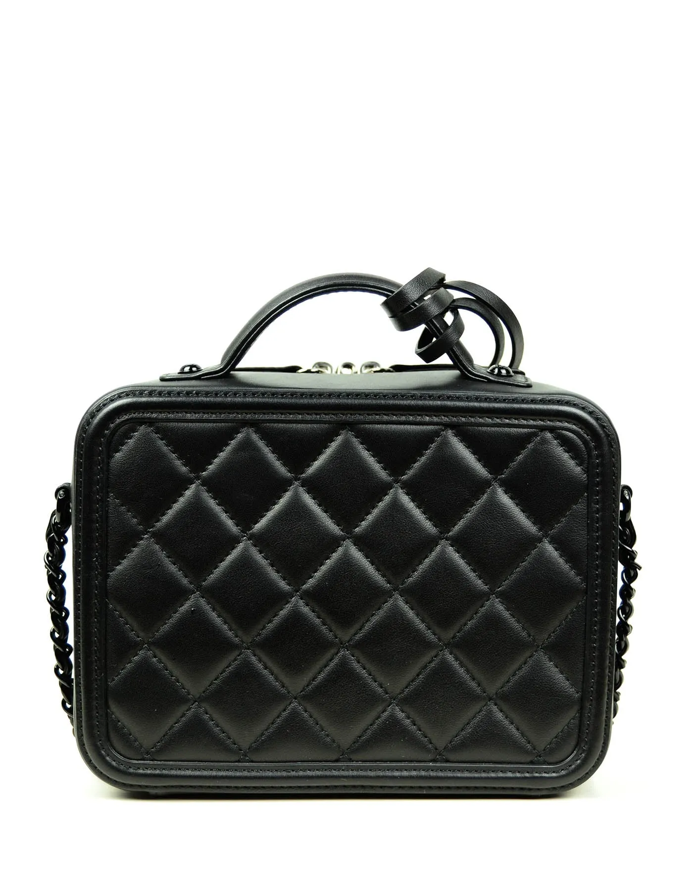 Chanel Incognito SO BLACK Small CC Filigree Vanity Case Crossbody Bag