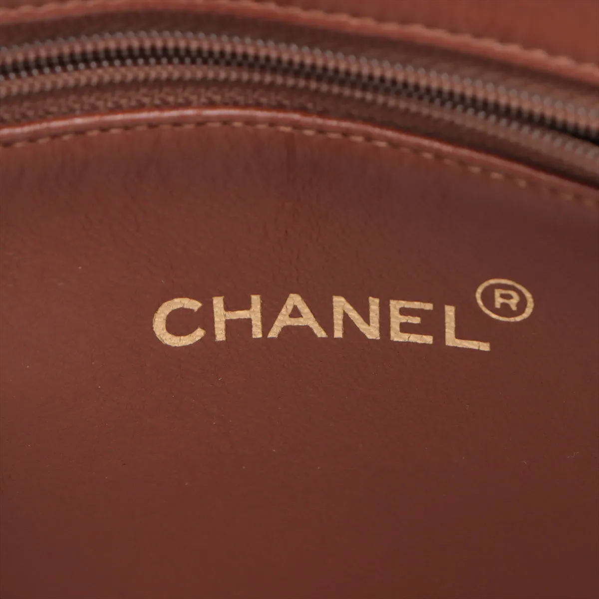 Chanel Matelasse Canvas &amp; Leather Chain Tote Bag Beige x Brown Gold Metal Fittings 1454422 -#2326