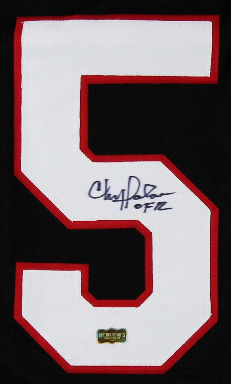 Chris Doleman Signed Atlanta Custom Black Jersey With "HOF 12" Inscription