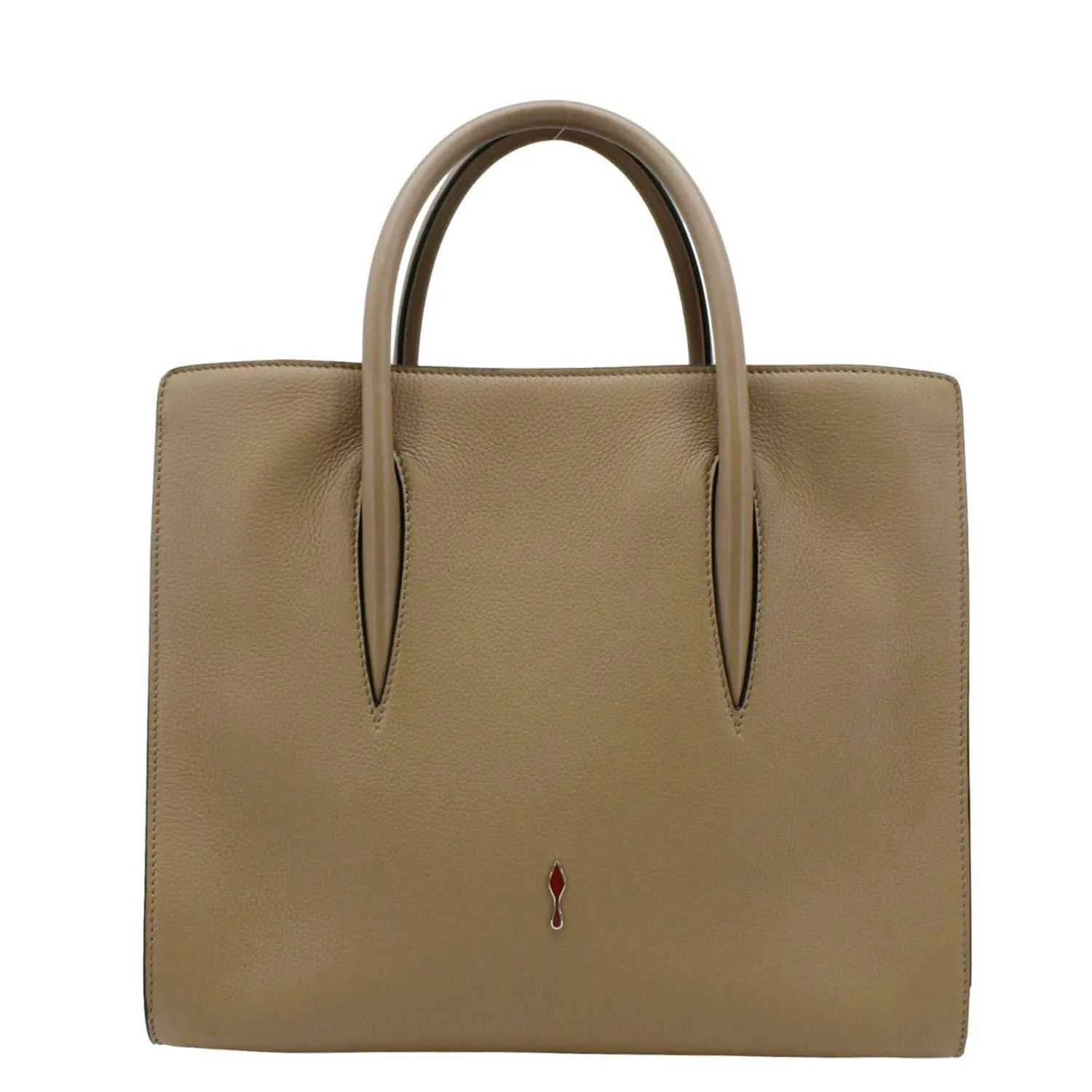 CHRISTIAN LOUBOUTIN Paloma Medium Leather Tote Bag Brown