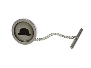 Circular Round Bowler Hat Design Tie Tack
