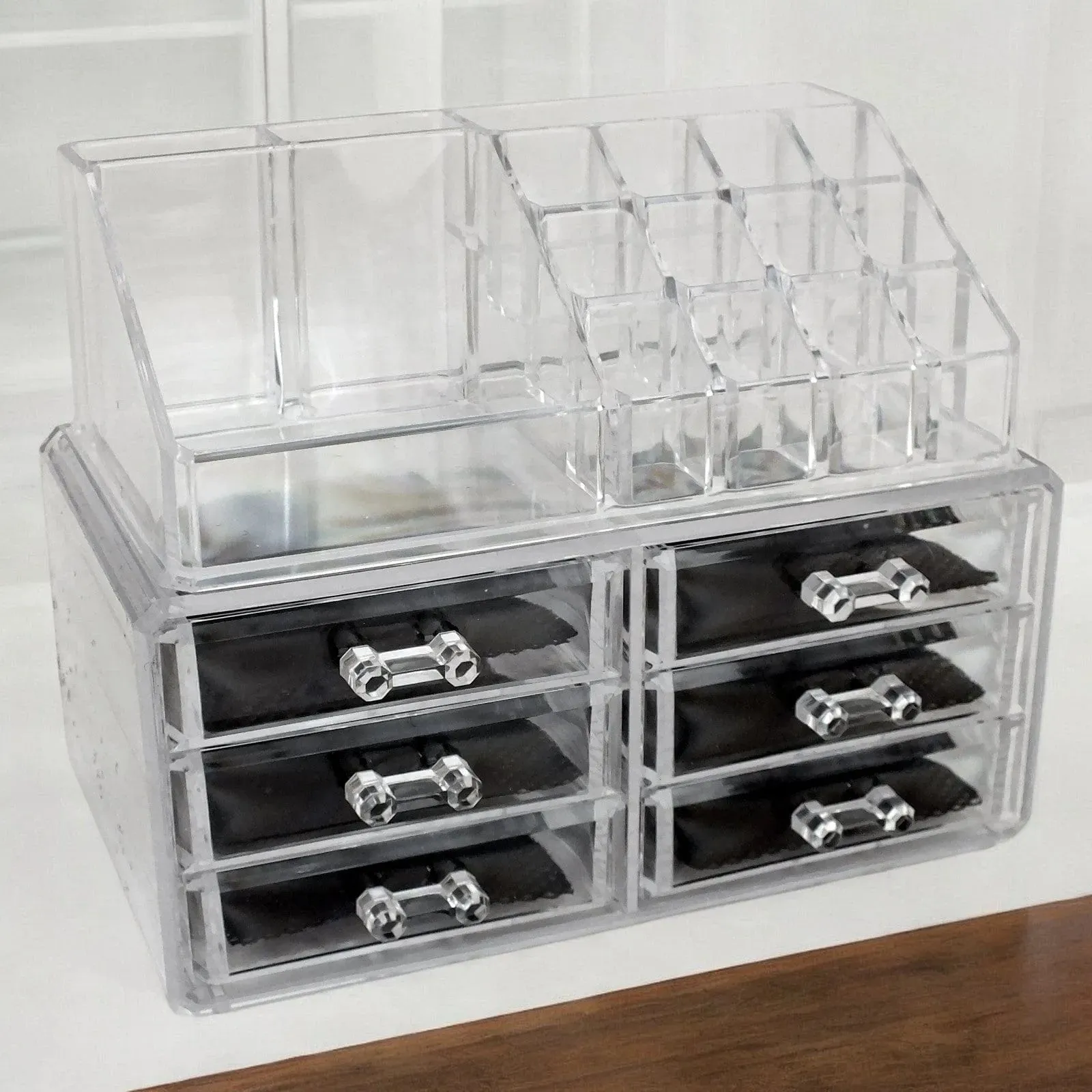 Clear Acrylic 6 Drawer Cosmetic Organiser Make Up Storage Box