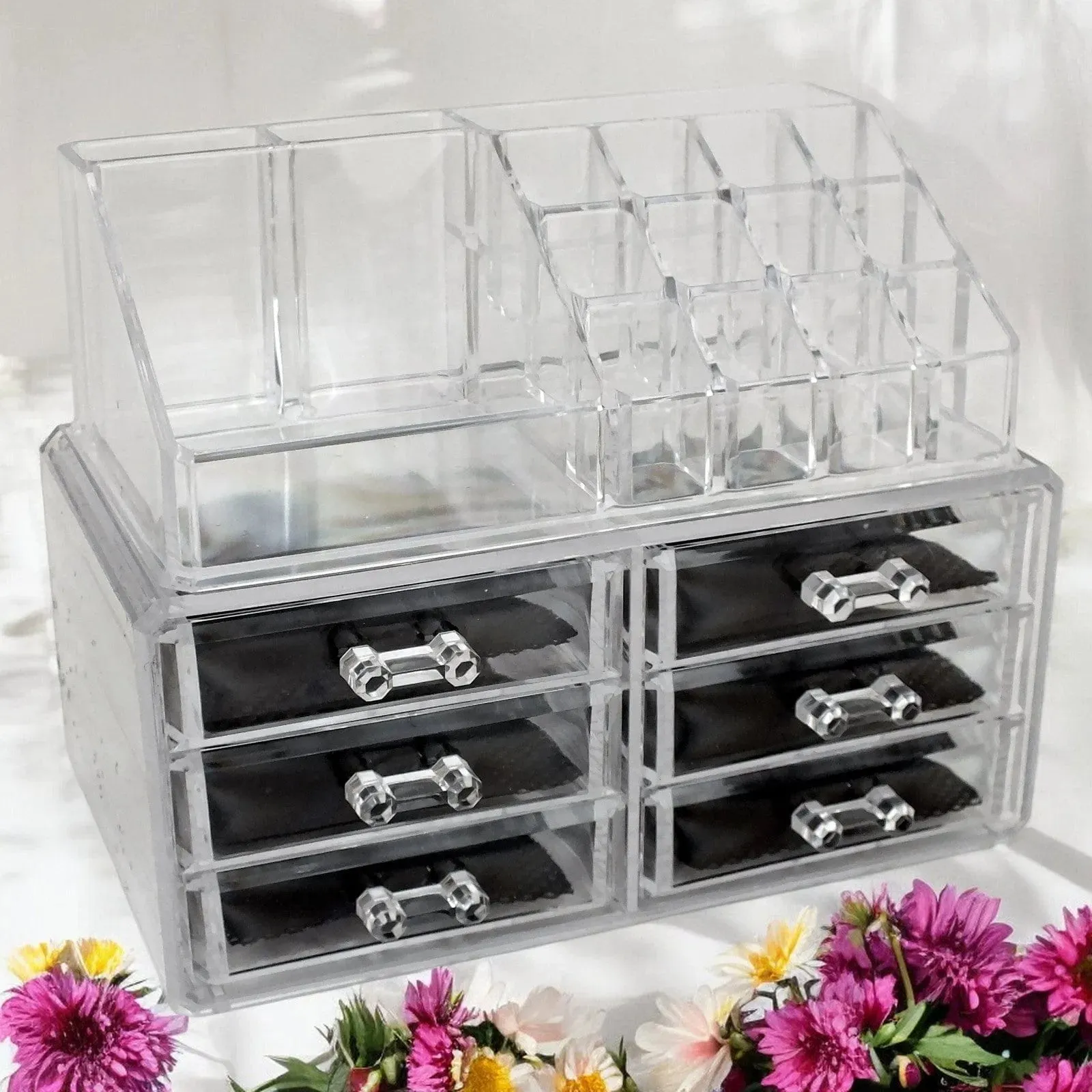 Clear Acrylic 6 Drawer Cosmetic Organiser Make Up Storage Box