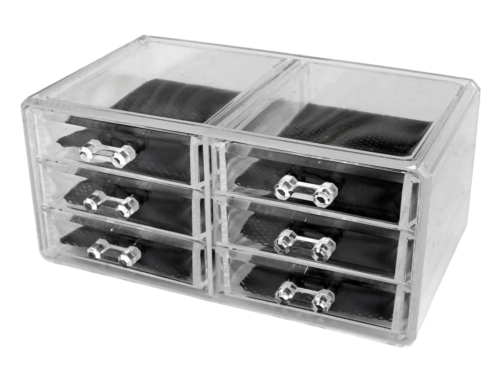 Clear Acrylic 6 Drawer Cosmetic Organiser Make Up Storage Box