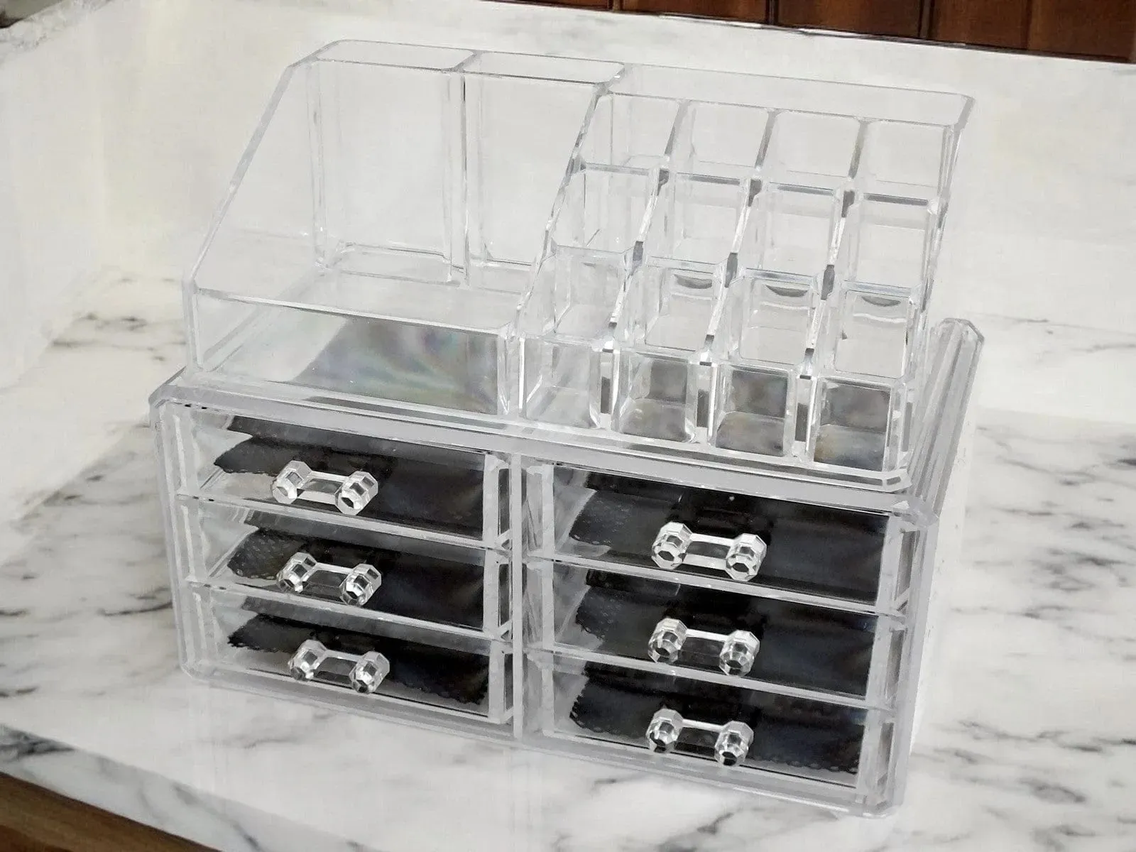 Clear Acrylic 6 Drawer Cosmetic Organiser Make Up Storage Box