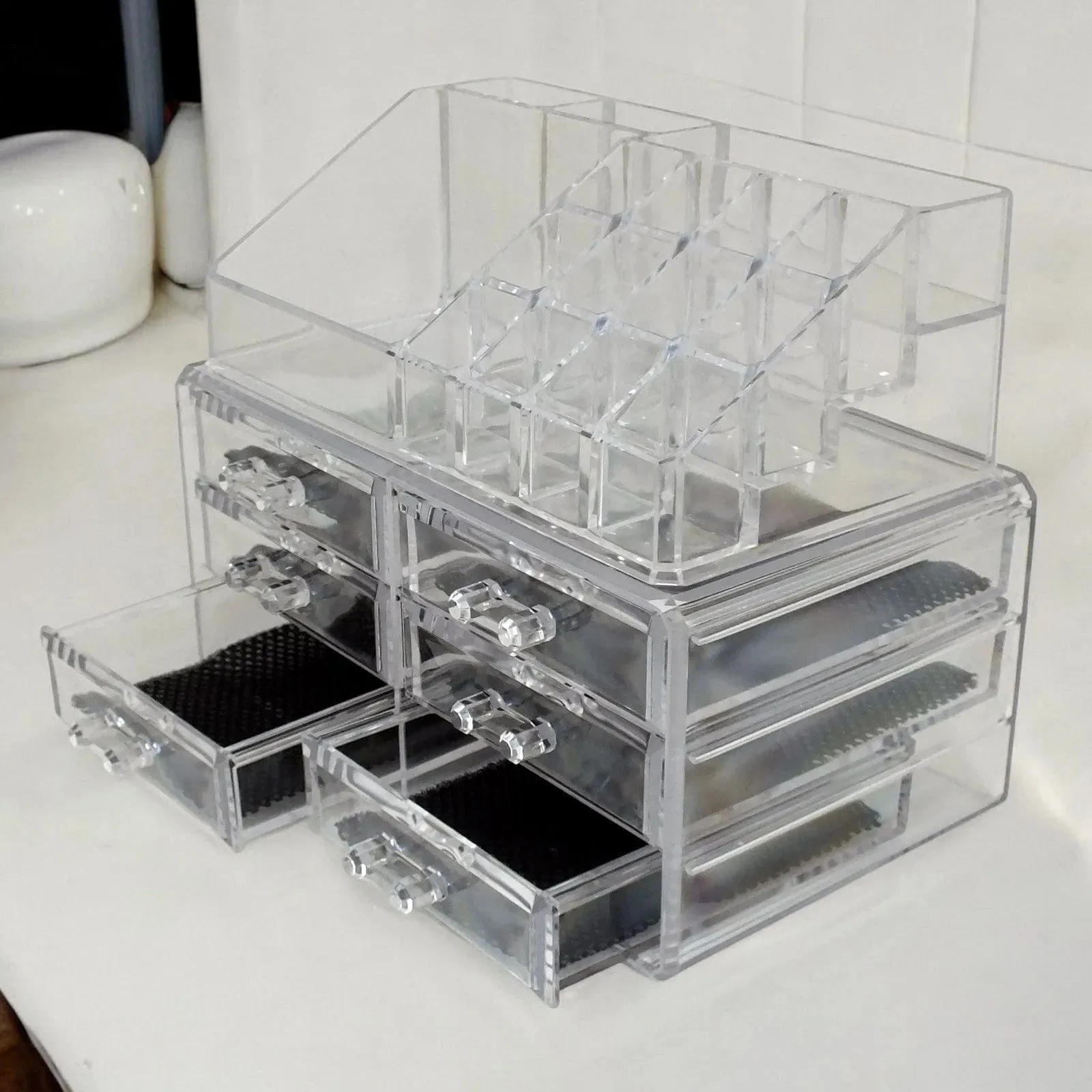 Clear Acrylic 6 Drawer Cosmetic Organiser Make Up Storage Box