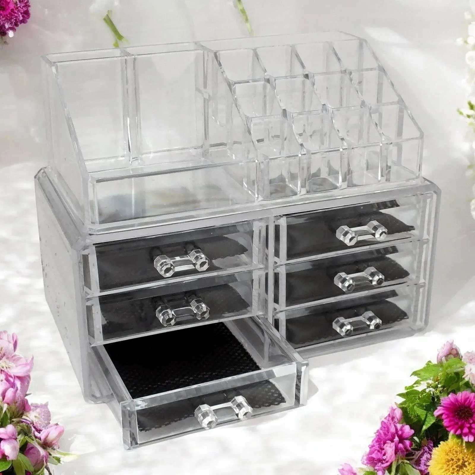 Clear Acrylic 6 Drawer Cosmetic Organiser Make Up Storage Box