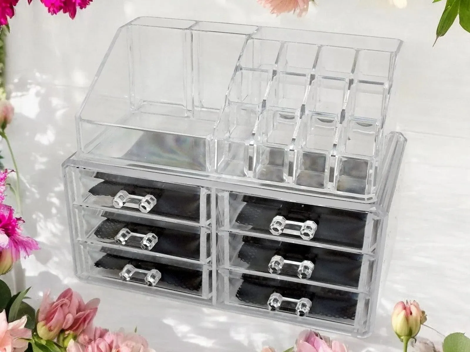 Clear Acrylic 6 Drawer Cosmetic Organiser Make Up Storage Box