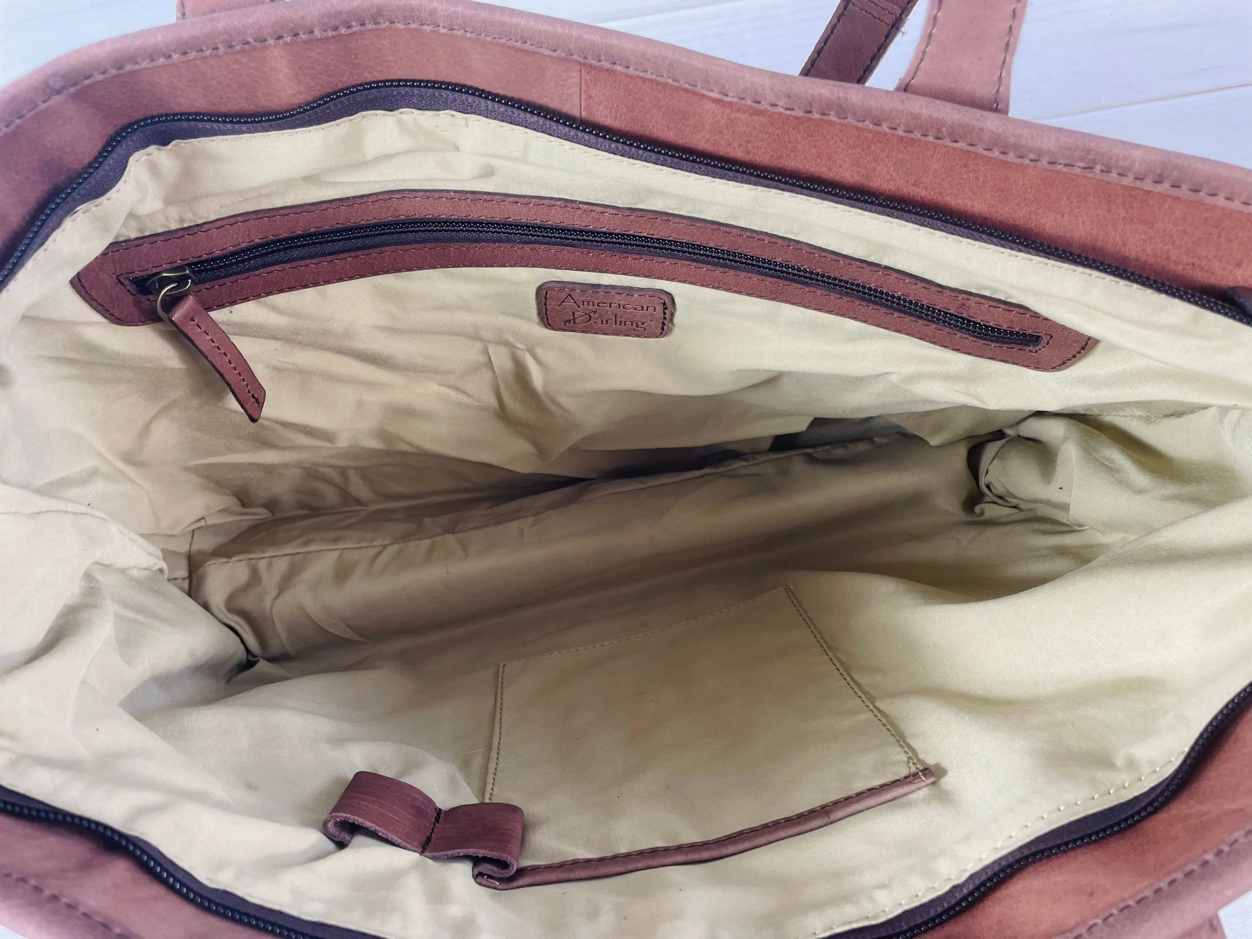 CLEARANCE! Leather Basket Weave Large Tote