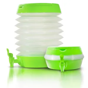 Collapsible Beverage Container Drink Dispenser – 2 Gallon Large Plastic Portable for Outdoor Picnics Parties and More for Adults and Kids – Colors May Vary