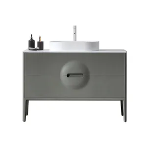 Colmar 2 Drawers Bathroom Vanity with Acrylic Top and Vessel Sink - Floor Mount - 48" Wood/Olive Green