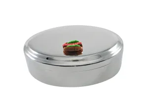 Colored Hotdog Oval Pendant Trinket Jewelry Box