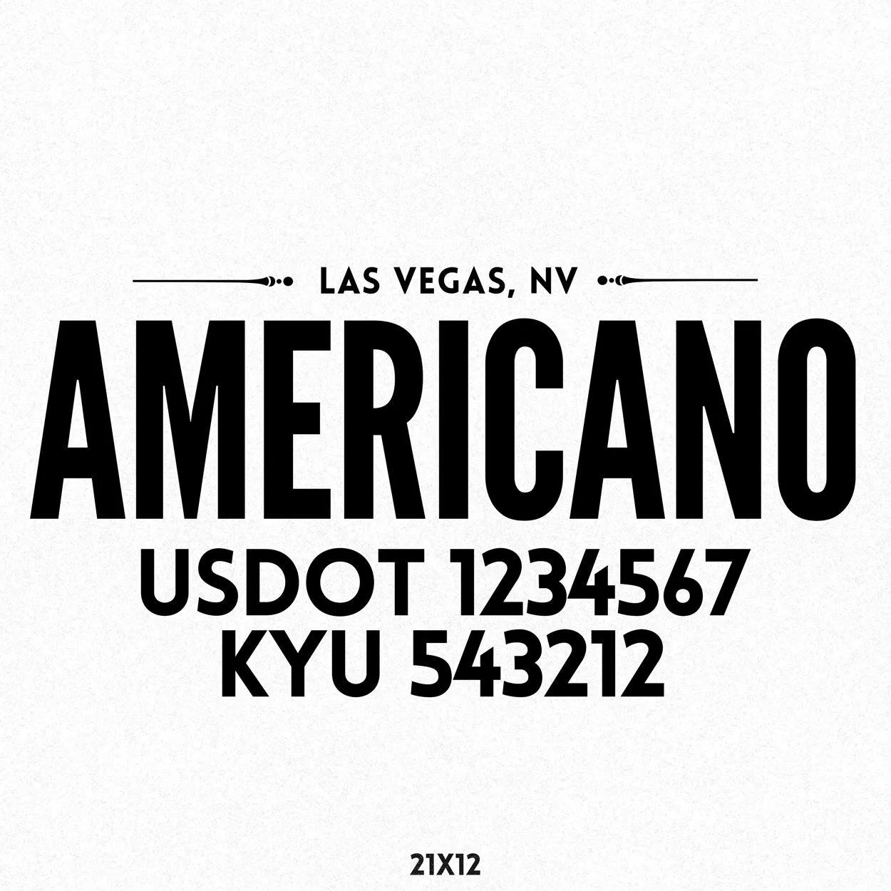 Company Name Truck Decal, 2 Pack