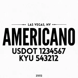 Company Name Truck Decal, 2 Pack