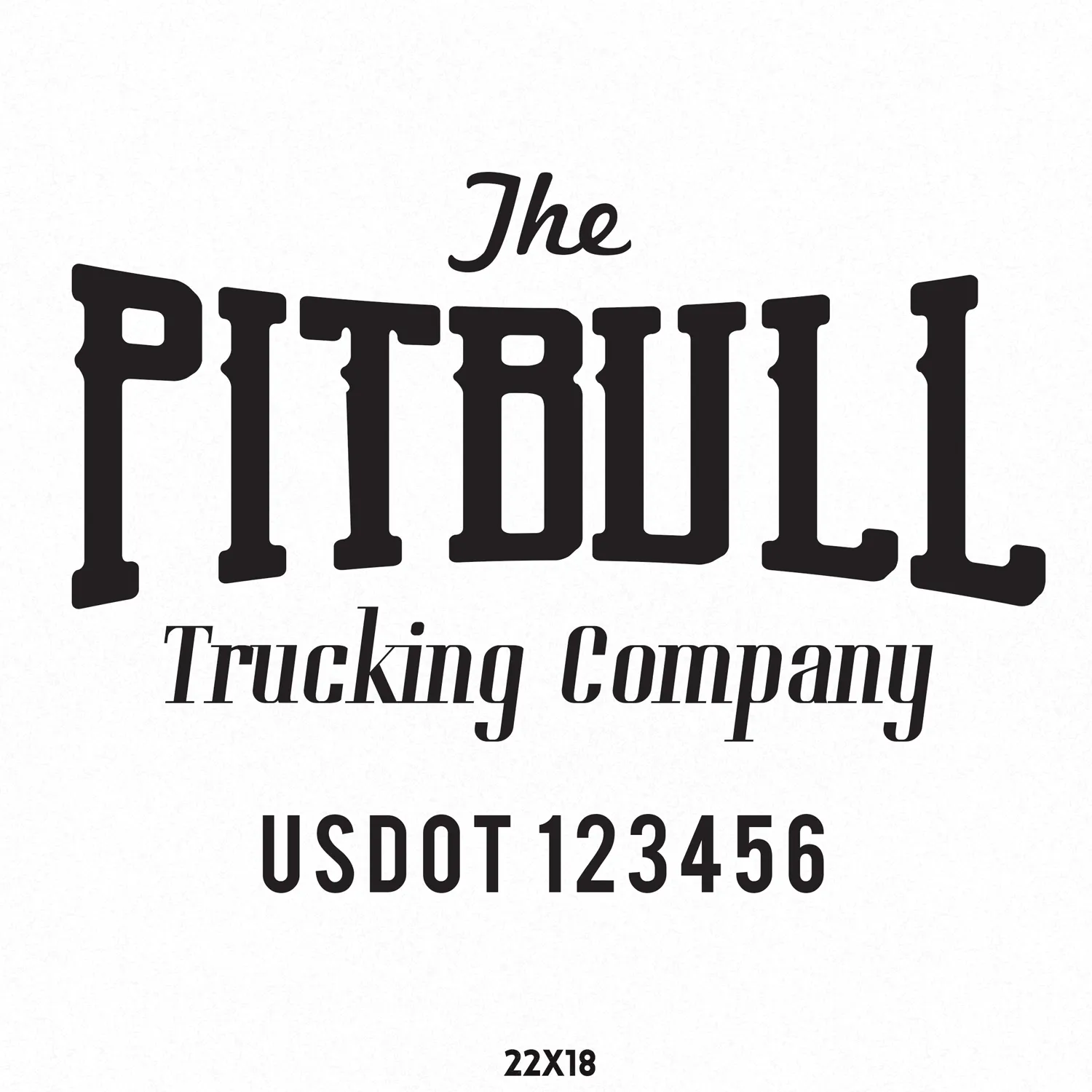 Company Name Truck Decal (USDOT Truck Lettering), 2 Pack