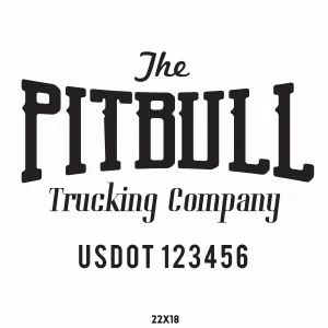 Company Name Truck Decal (USDOT Truck Lettering), 2 Pack