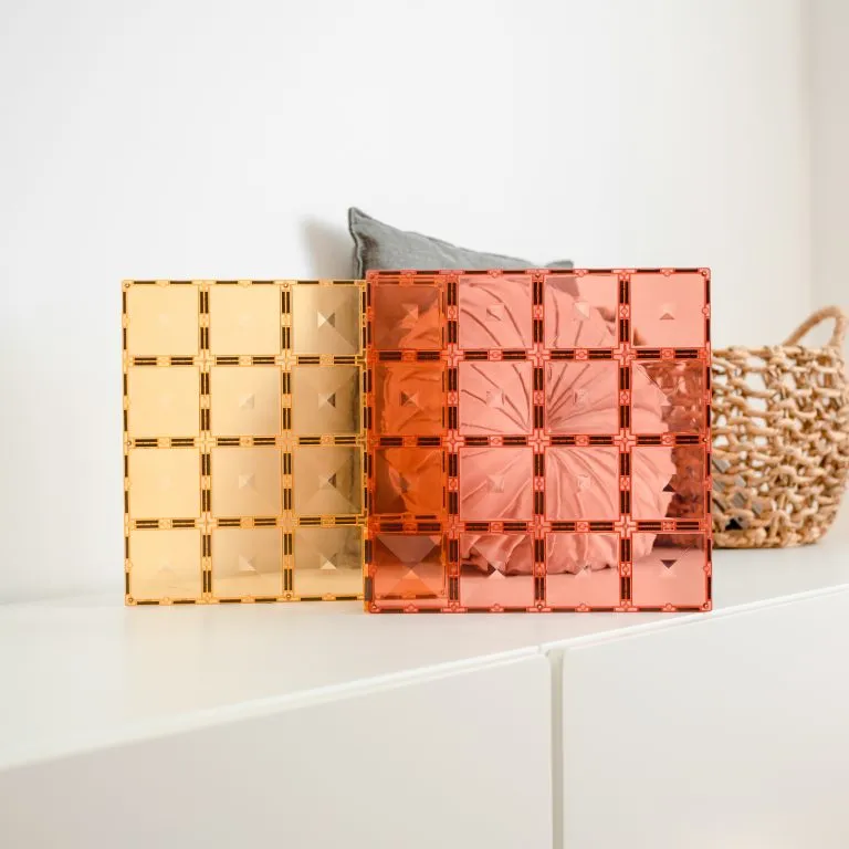 Connetix Base Plates - Peach   Lemon