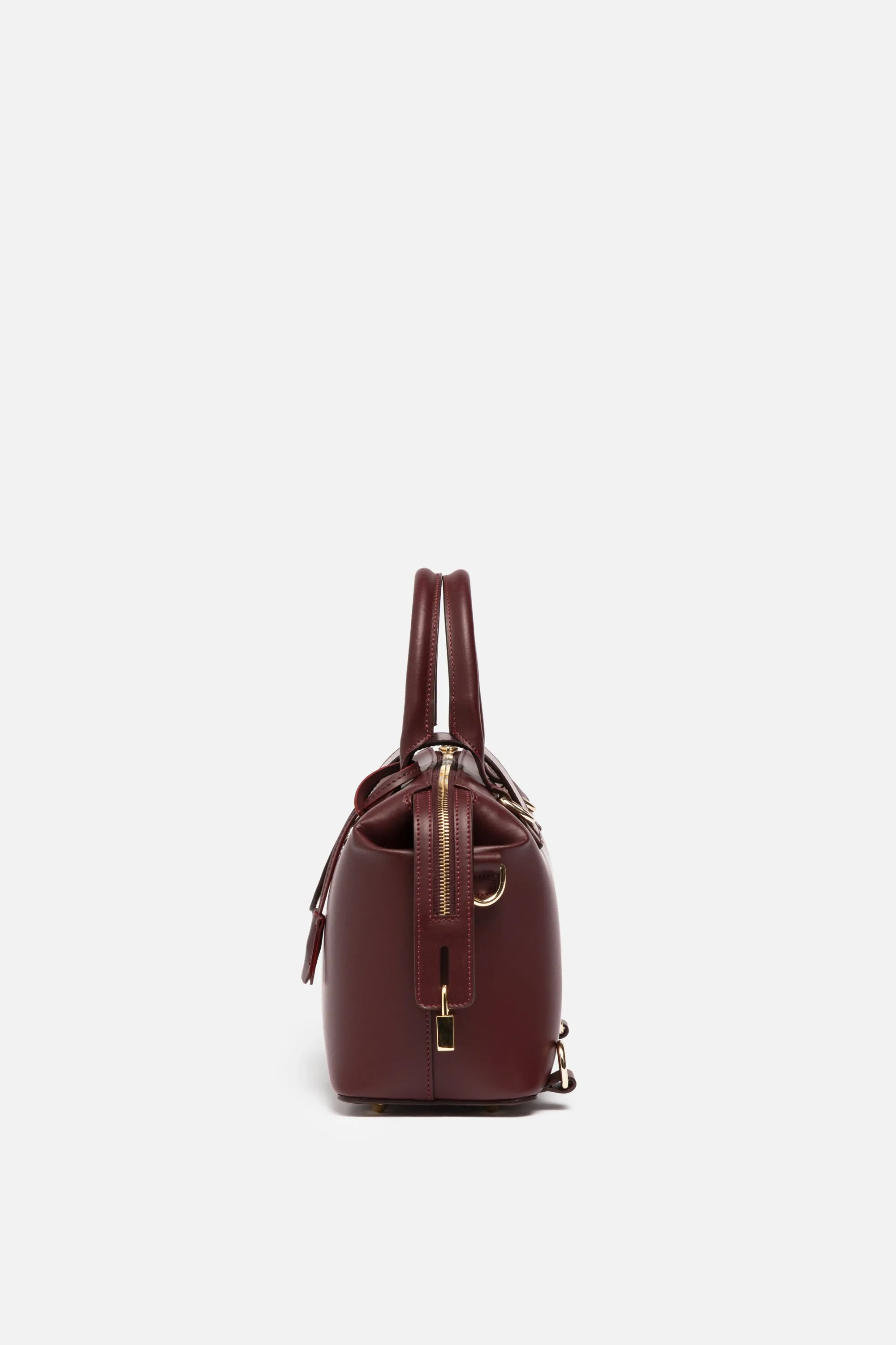 Convertible Executive Leather Bag MIDI in Burgundy - WAITLIST