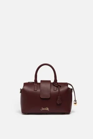 Convertible Executive Leather Bag MIDI in Burgundy - WAITLIST