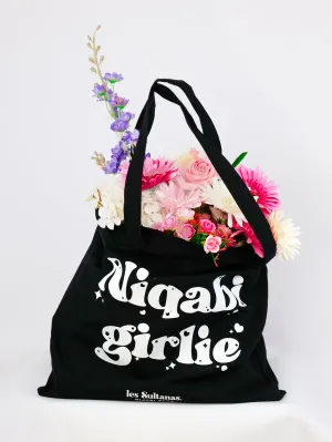 Cotton Tote Bag "Niqabi Girlie" Black