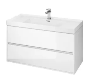 Crea 1000mm Wall Hung Unit & Rectangular Basin White