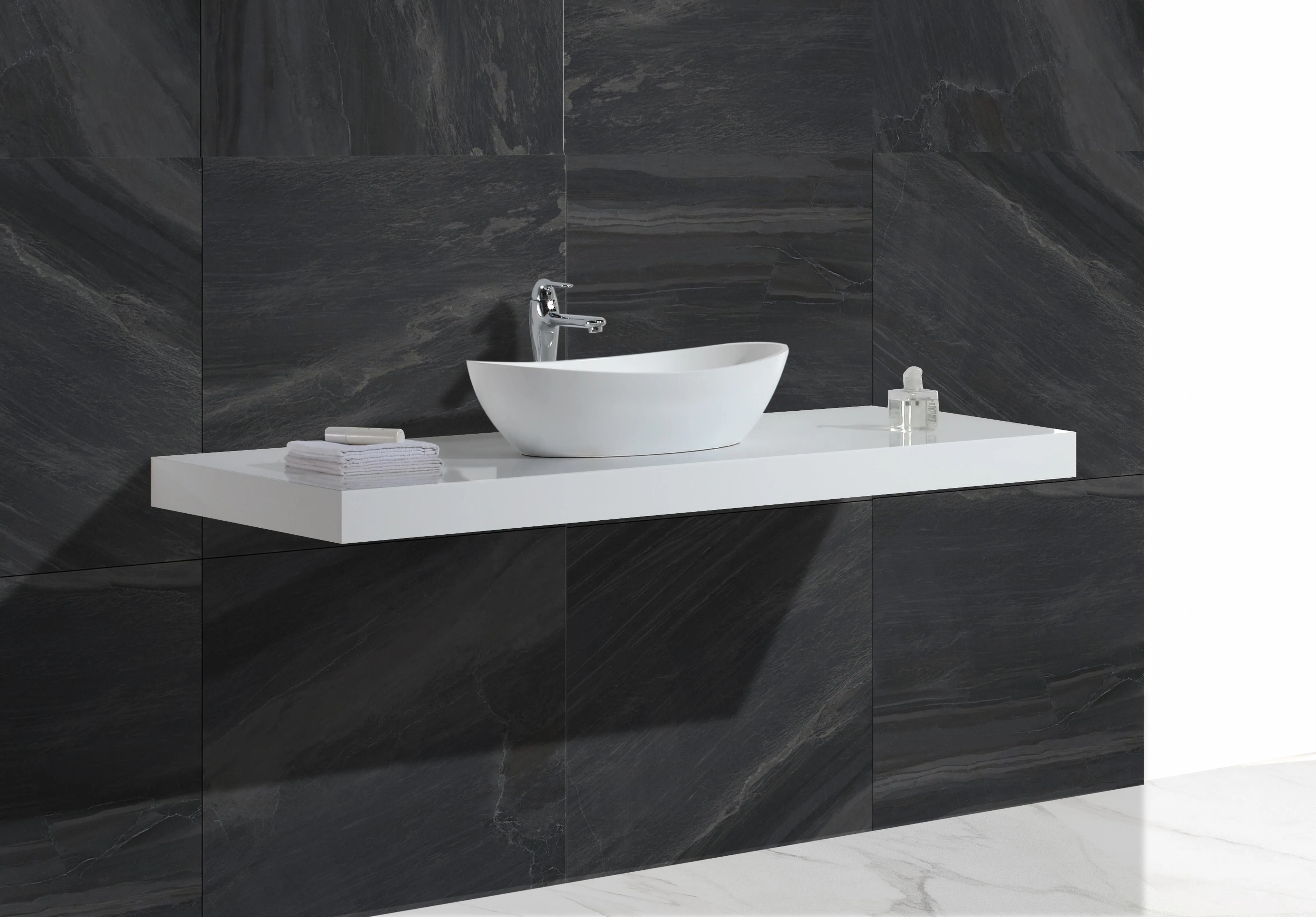 Curved Top Edge Basin - 620mm - B1307