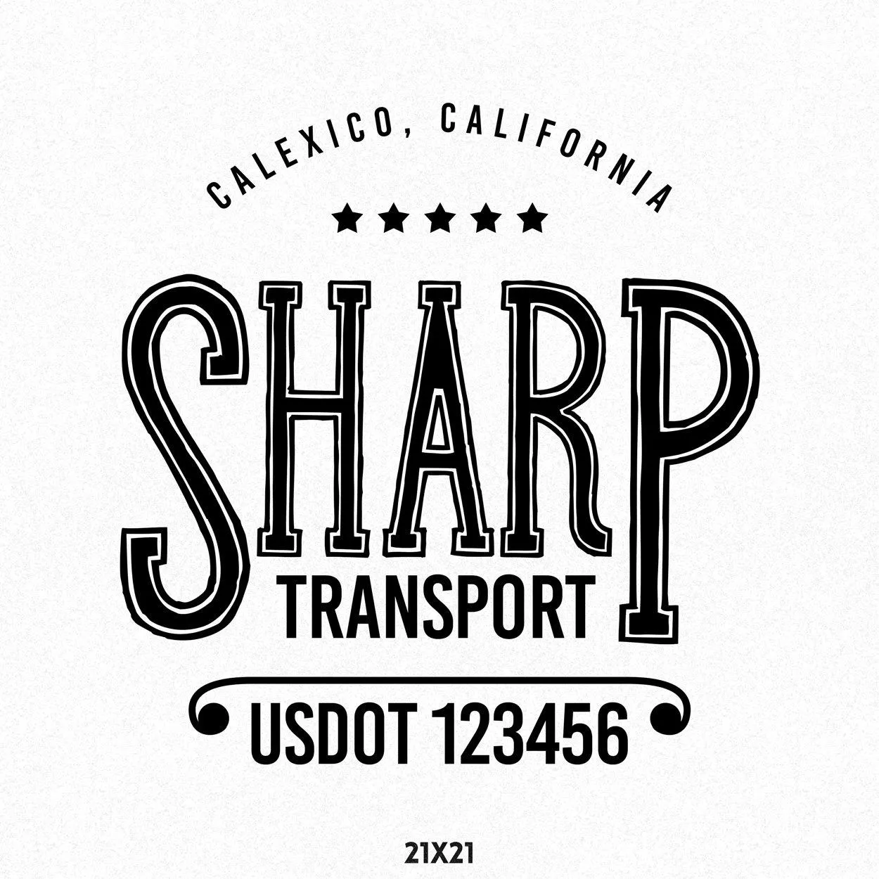 Custom Company Name Truck Decal (USDOT), 2 Pack