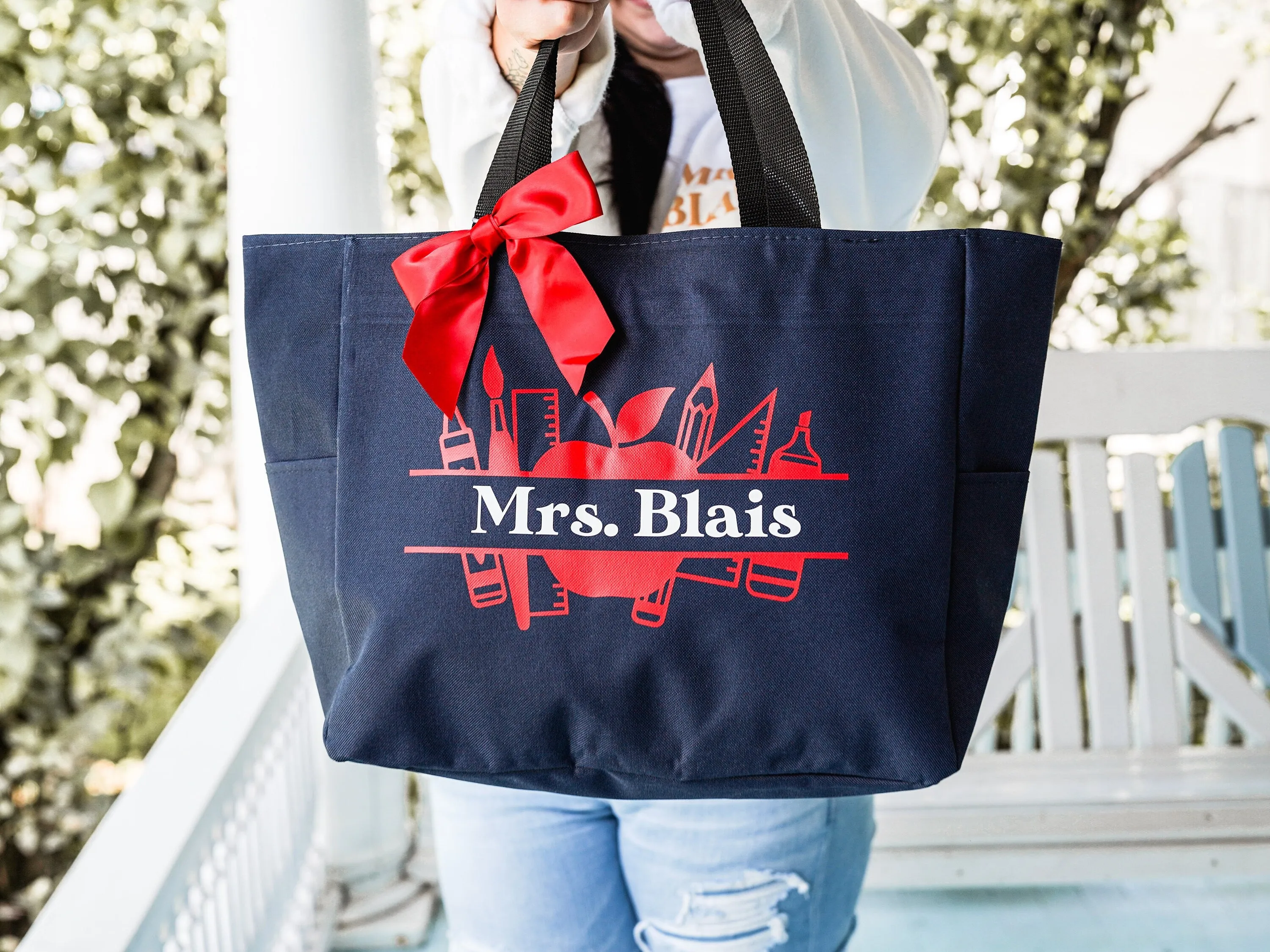 Customized Teacher Tote Bag for New Teacher