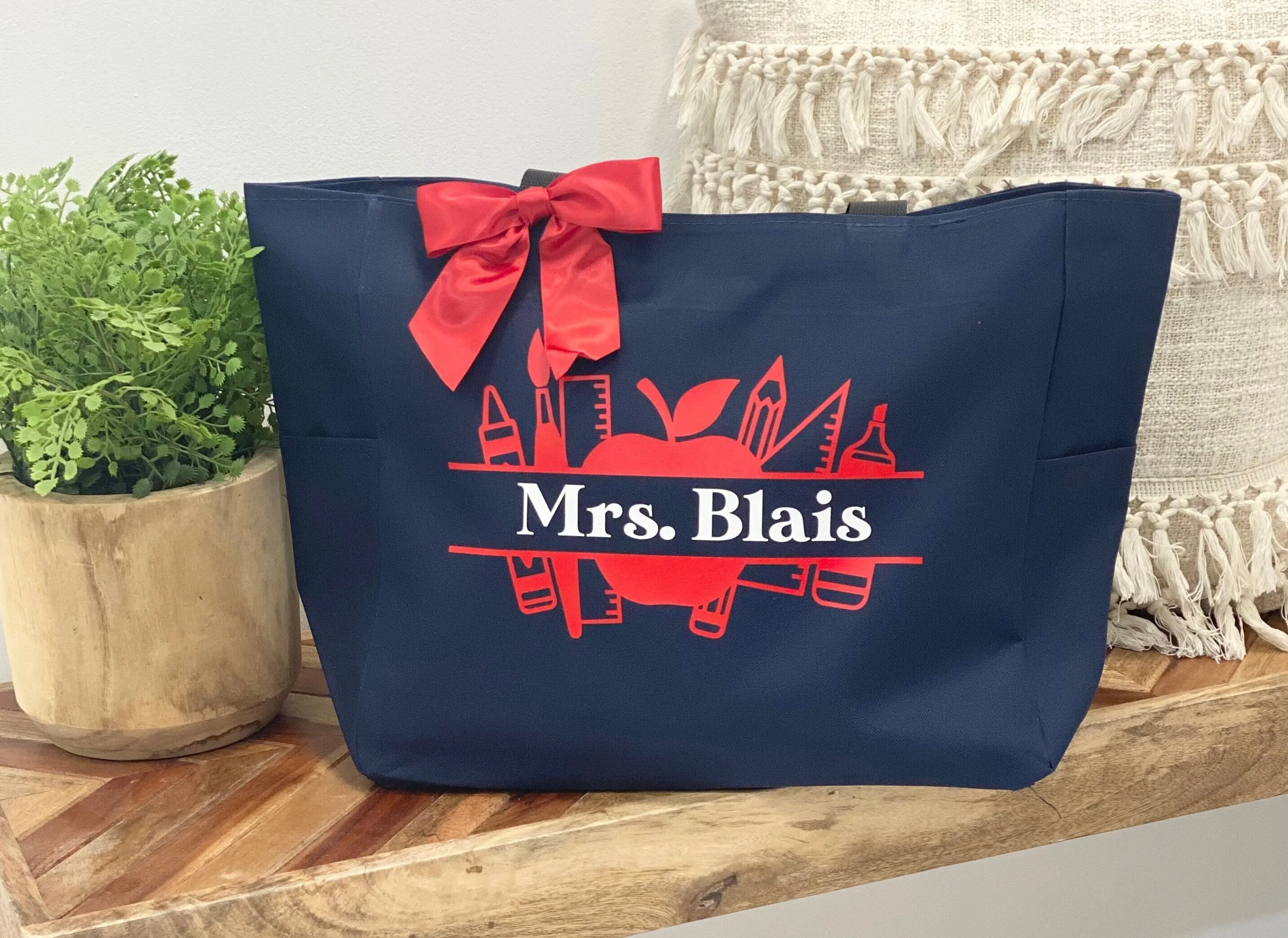 Customized Teacher Tote Bag for New Teacher