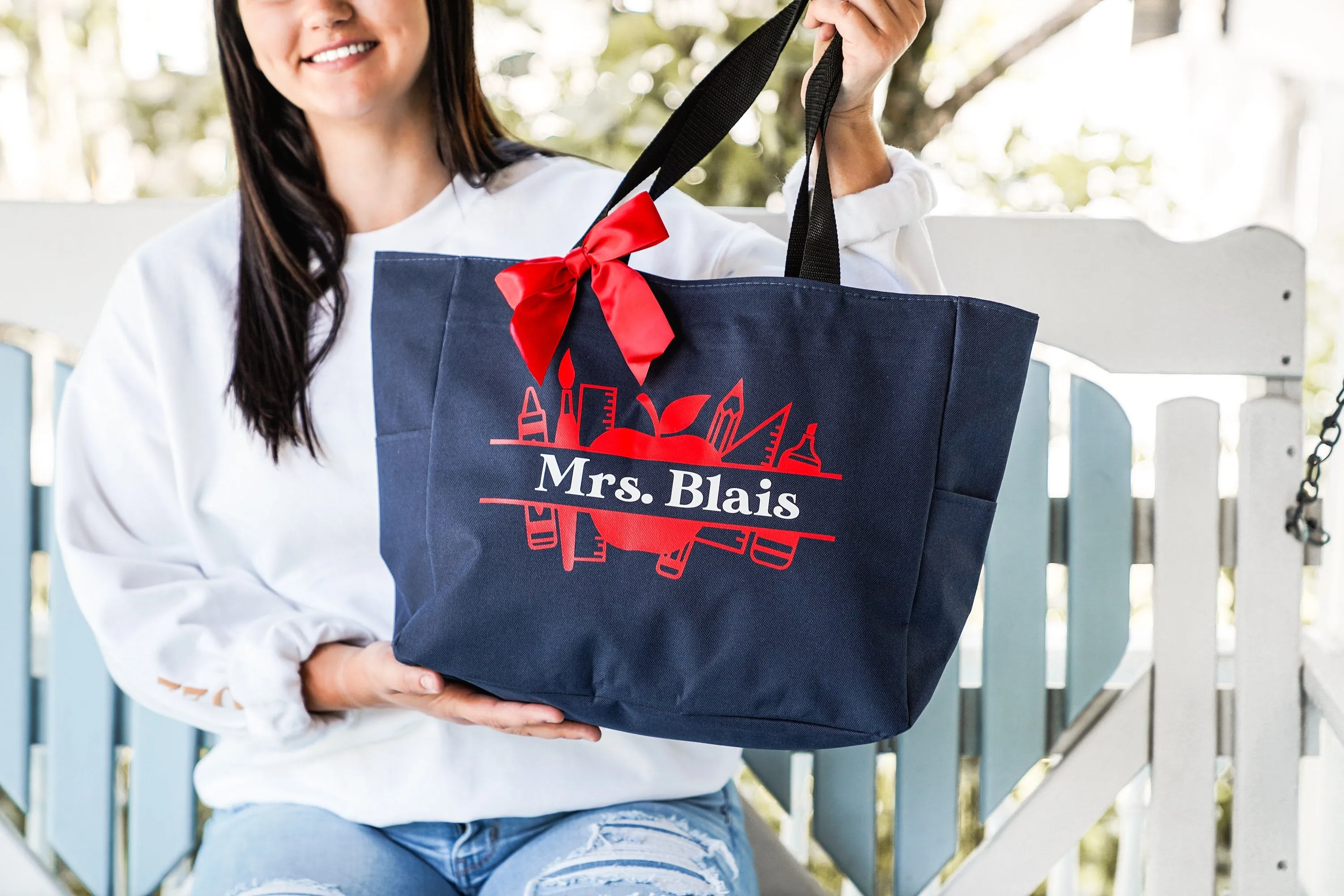 Customized Teacher Tote Bag for New Teacher