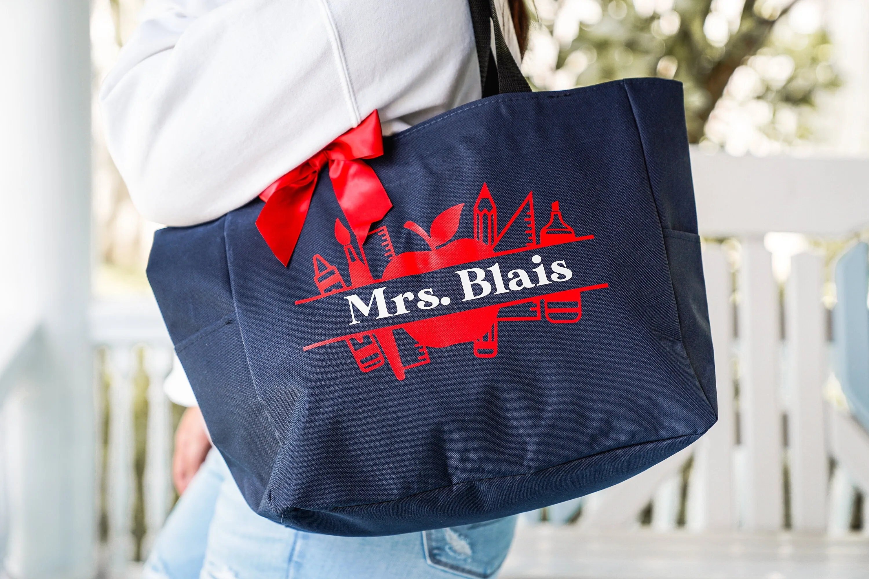 Customized Teacher Tote Bag for New Teacher