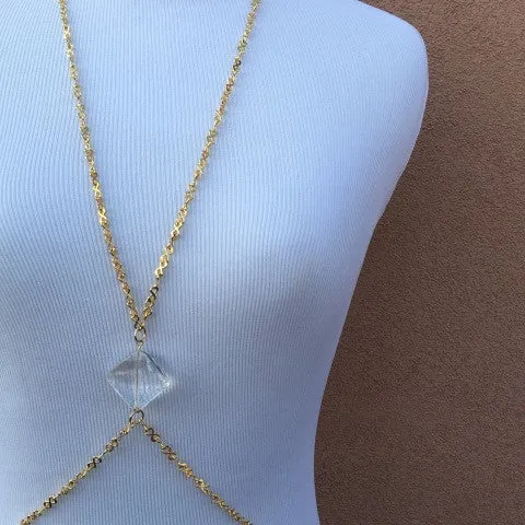 Czech Crystal Gold Body Chain