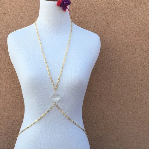 Czech Crystal Gold Body Chain