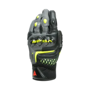 Dainese VR46 Sector Short Gloves ~ 1815948-P18-XXL; Black/Anthracite/Fluorescent Yellow, Size XXL (BAFY6XXL)