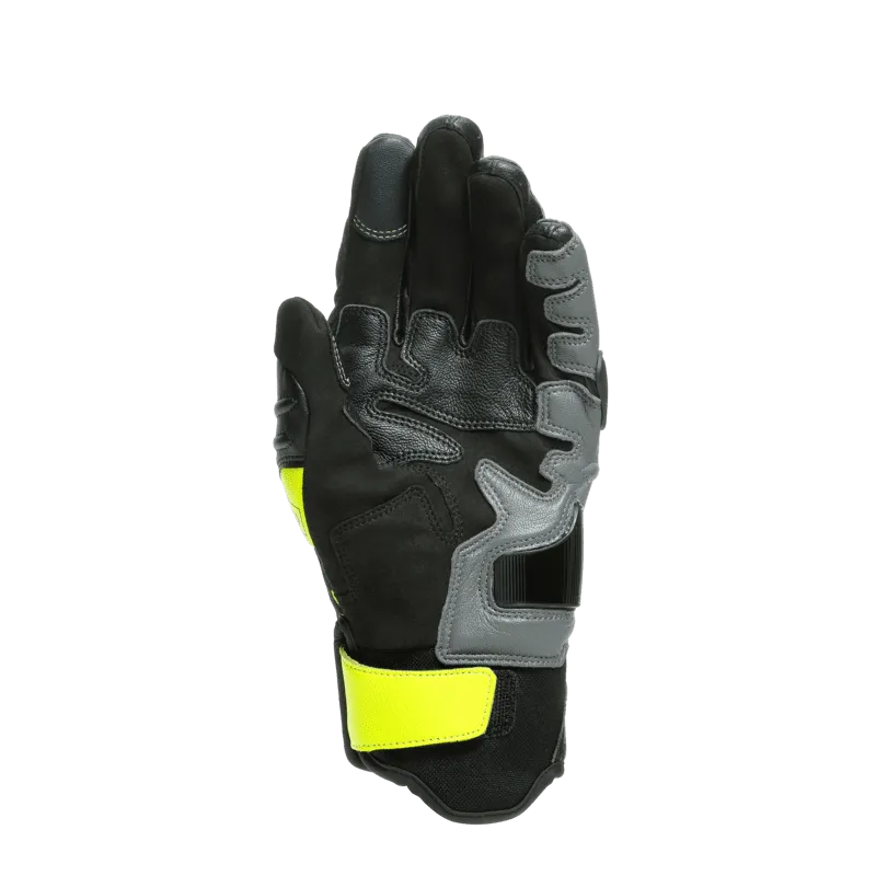 Dainese VR46 Sector Short Gloves ~ 1815948-P18-XXL; Black/Anthracite/Fluorescent Yellow, Size XXL (BAFY6XXL)