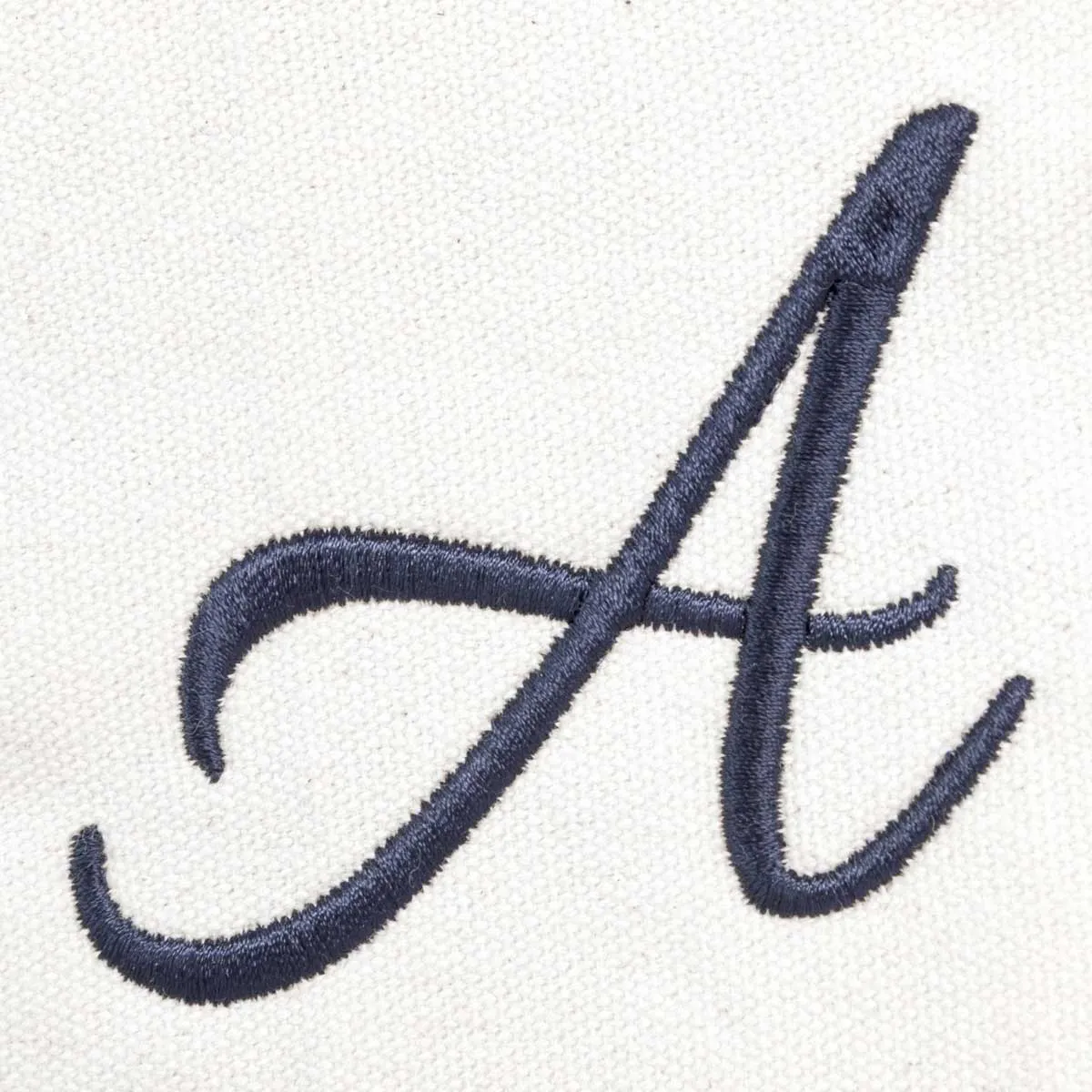 Dalix Initial A-Z Premium Tote Bag in Navy Blue