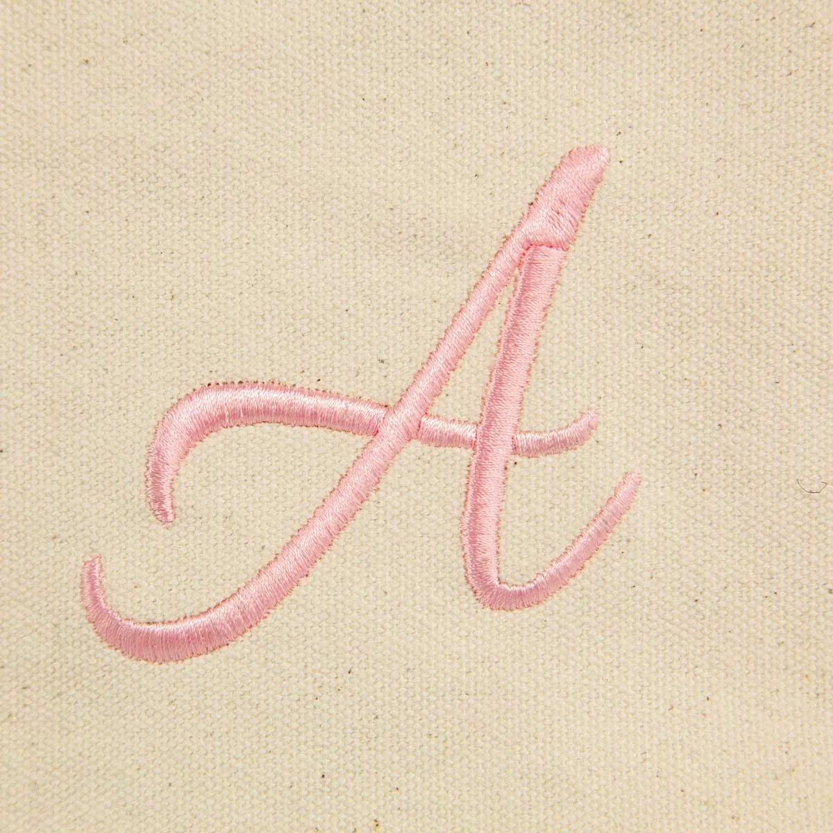 Dalix  Personalized Shopping Tote Bag Monogram Pink Initial Zippered Letter A-Z