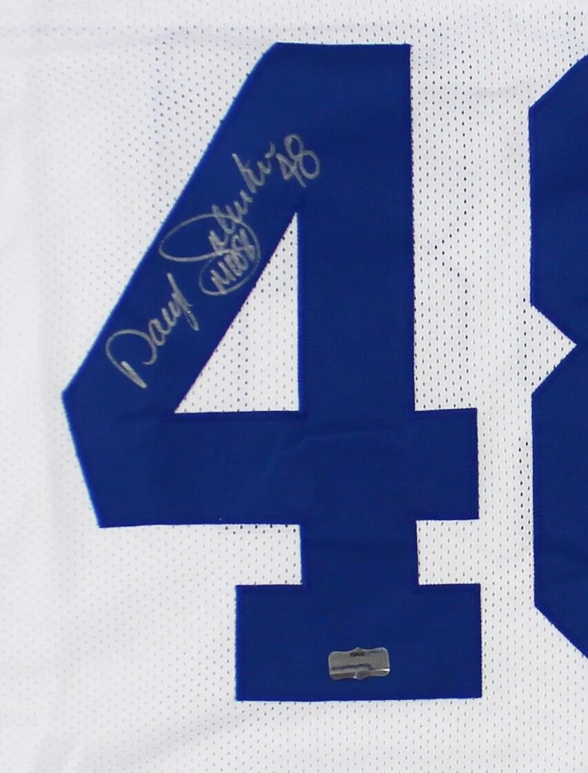 Daryl Johnston Signed Dallas Custom White Jersey With "Moose" Inscription