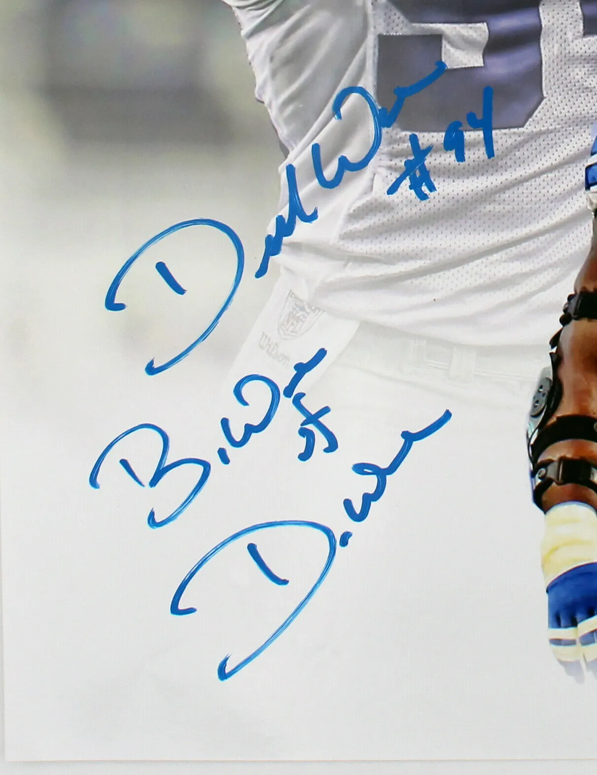Demarcus Ware Signed Dallas Cowboys Unframed 16x20 Spotlight Photo w- BeWare of