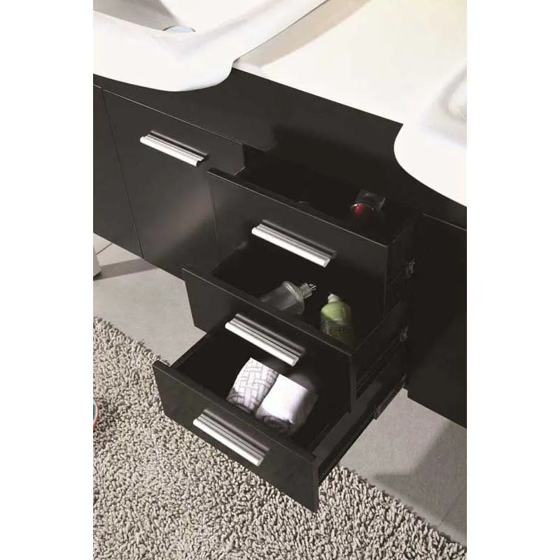 Design Element Belini 72" Double Sink Vanity Set in Espresso