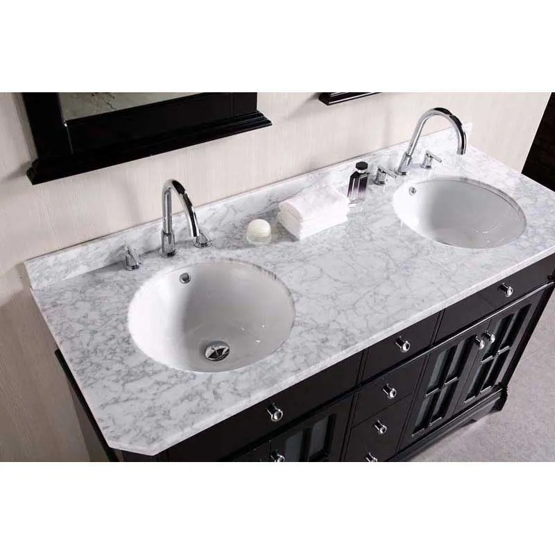 Design Element Imperial 60" Double Sink Vanity Set in Espresso