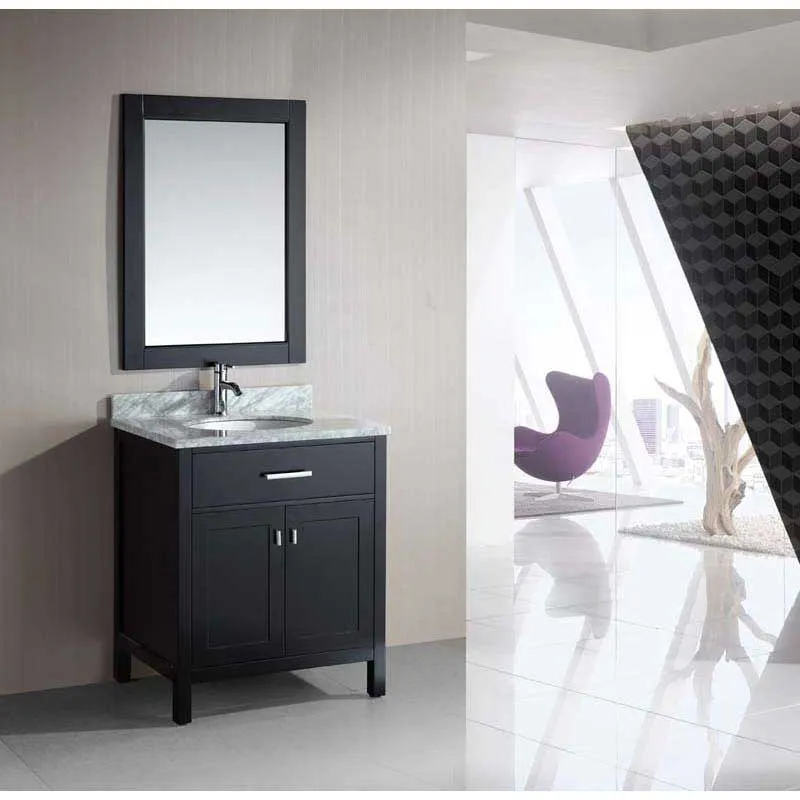 Design Element London 30" Single Sink Vanity Set in Espresso