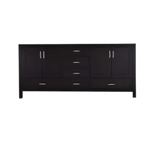 Design Element London 72" Double Sink Base Cabinet with Bottom Drawers