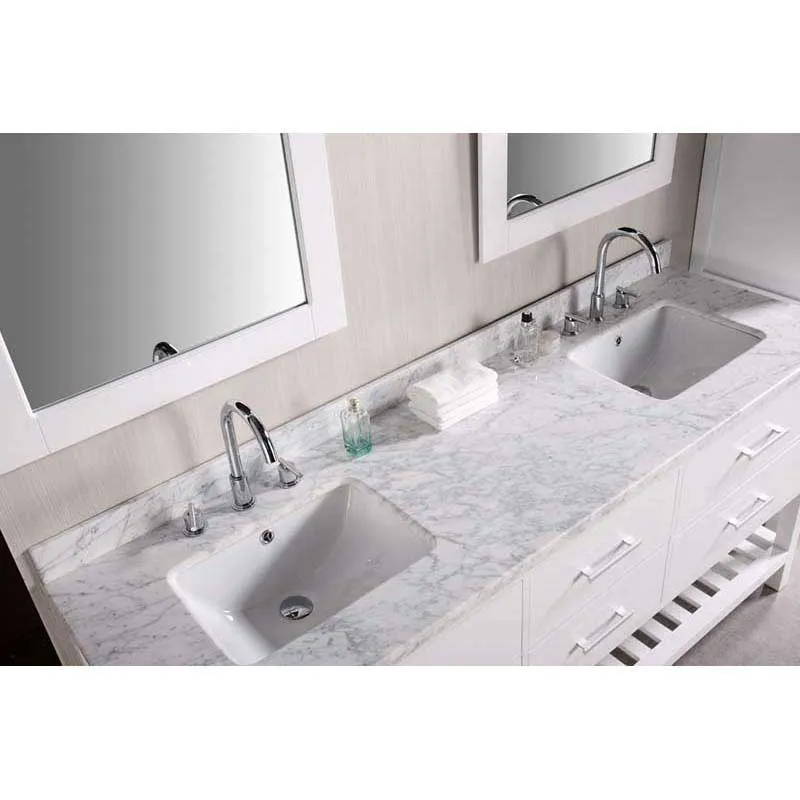 Design Element London 72" Double Sink Vanity Set in Pure White