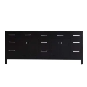 Design Element London 78" Double Sink Base Cabinet in Espresso
