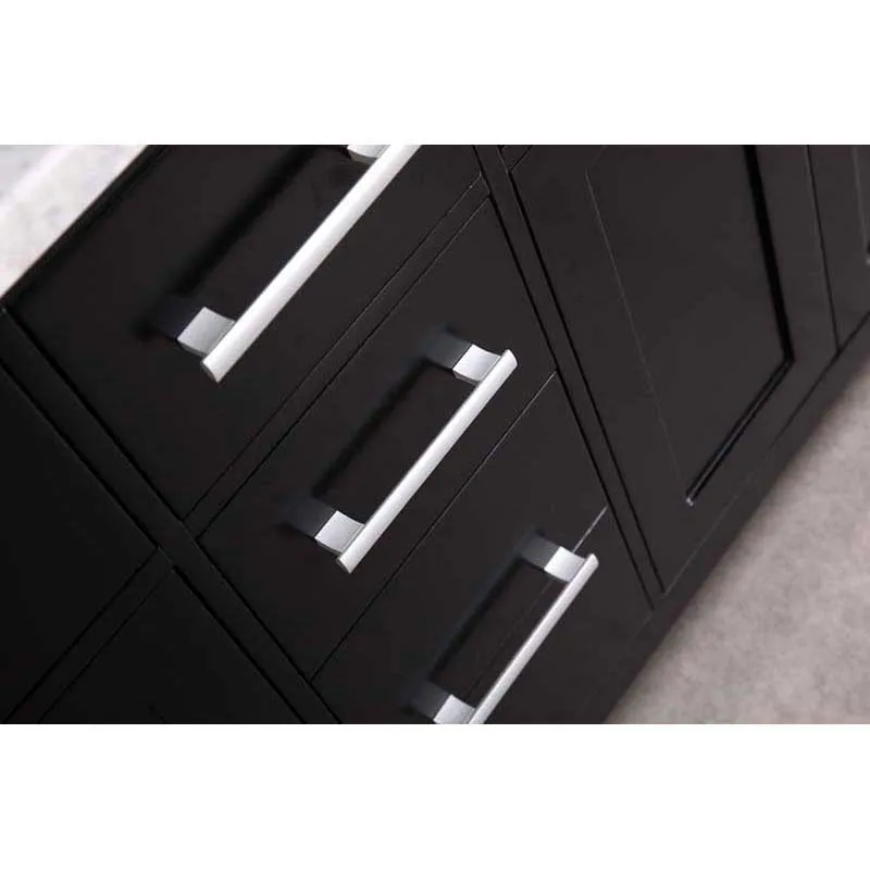 Design Element London 78" Double Sink Vanity Set in Espresso