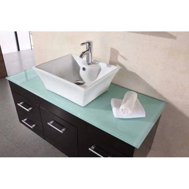 Design Element Madrid 36" Single Sink - Wall Mount Vanity Set in Espresso