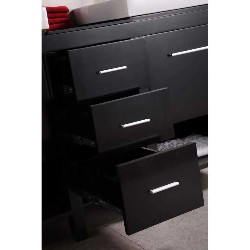 Design Element New York 60" Double Sink Vanity Set in Espresso