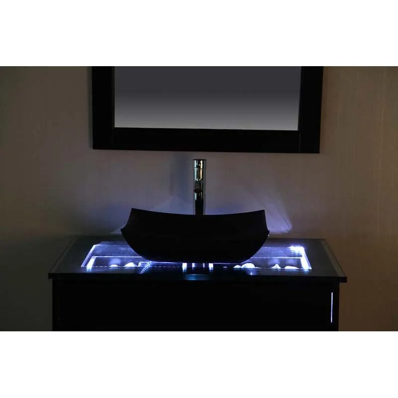 Design Element Oasis 36" Single Sink Vanity Set with Decorative Drawer in Espresso