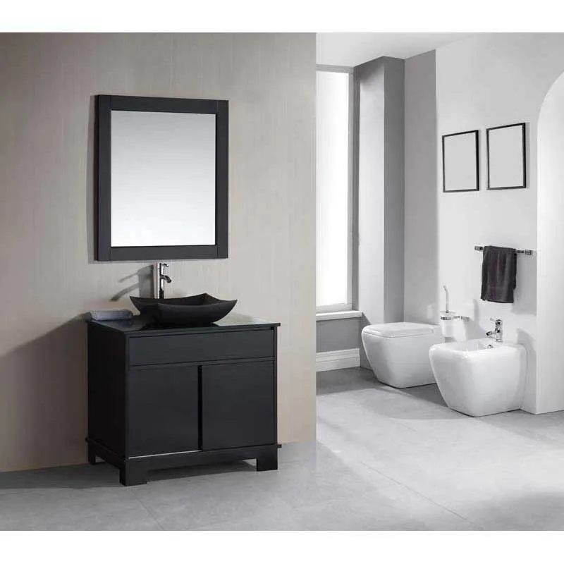 Design Element Oasis 36" Single Sink Vanity Set with Decorative Drawer in Espresso